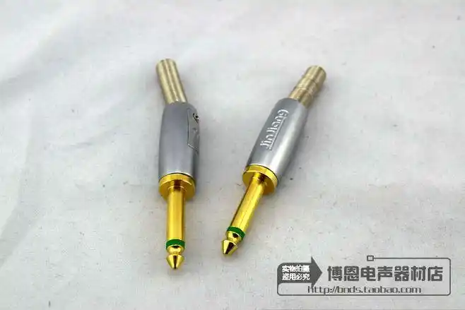 3/6.35/6.5 大二芯话筒插头 直插 麦克风插-淘宝网