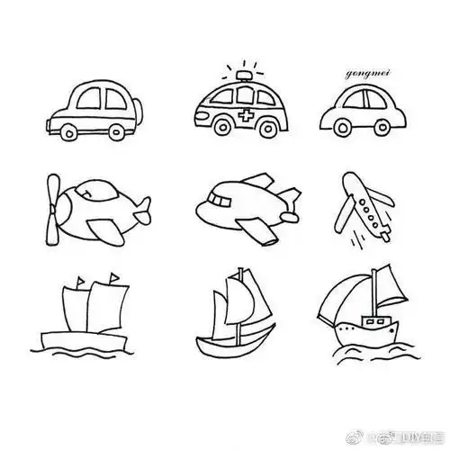 小零件简笔画可爱