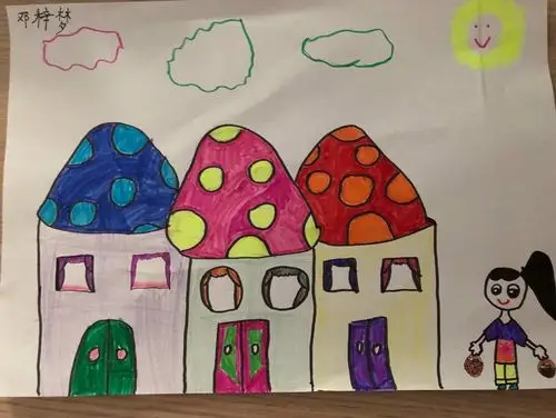 花小一年级10,11班(2019级)画蘑菇作品欣赏