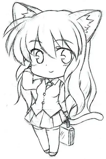 可爱动漫人物简笔画呆萌