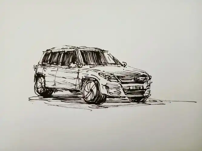 每日一画: 《车》速写练习