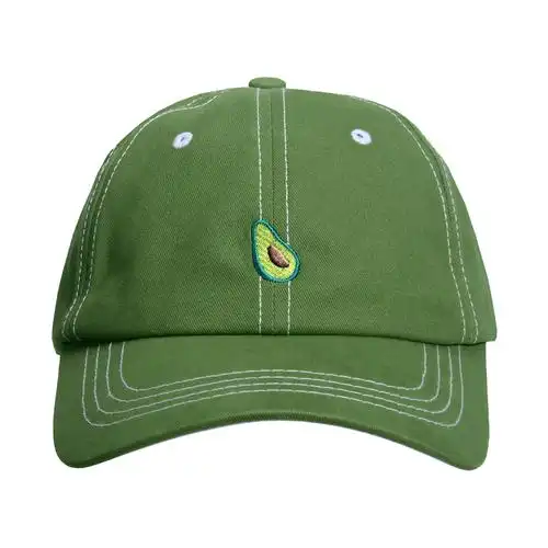 夏天chic个性小众潮牌棒球帽牛油刺绣软顶绿色帽子