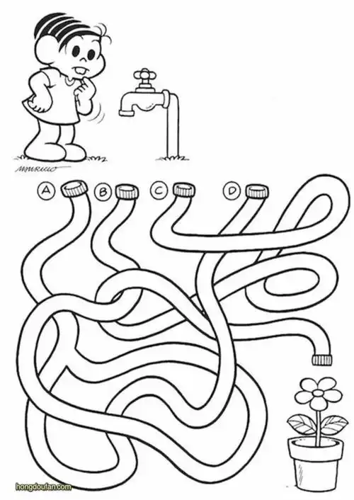 简单在线迷宫游戏免费趣味图片a4图纸可打印-红豆饭小学生简笔画大全