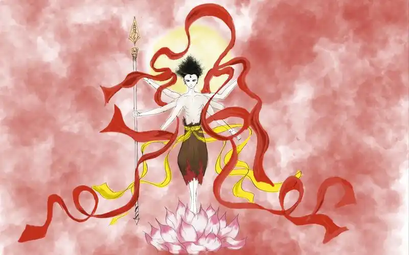 日常瞎画: 三头六臂一展无上神通 魔王哪吒尽显惊天威能_哔哩哔哩 (゜