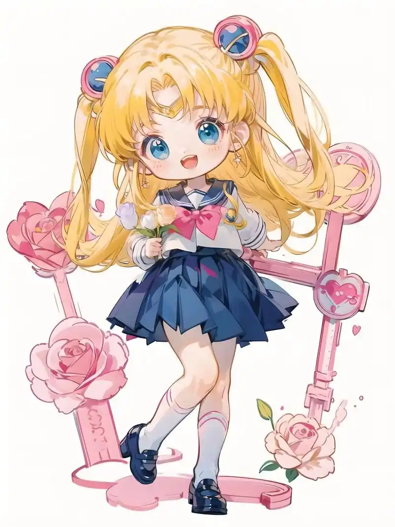 粉or蓝71 你想找的q版动漫女孩漫画女孩.