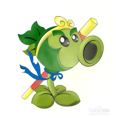 植物大战僵尸里面的豌豆荚简笔画