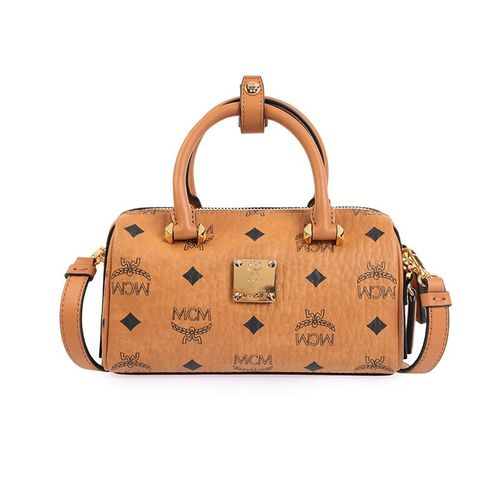 mcm女包 经典字母印花时尚女士手提单肩斜挎包礼物 褐色 fz