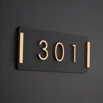 酒店宾馆门牌标识亚克力门牌号码家用轻奢门牌号酒店房间号宾馆包厢门