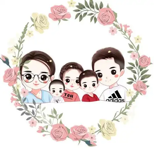 一家五口头像设计,全家福合照图片,幸福的样子真好