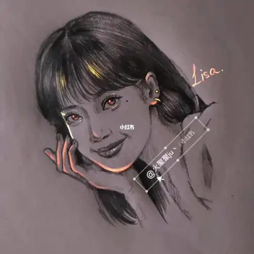 速写lisa(2)发光的莎莎_lisa_速写_blackpink_头像