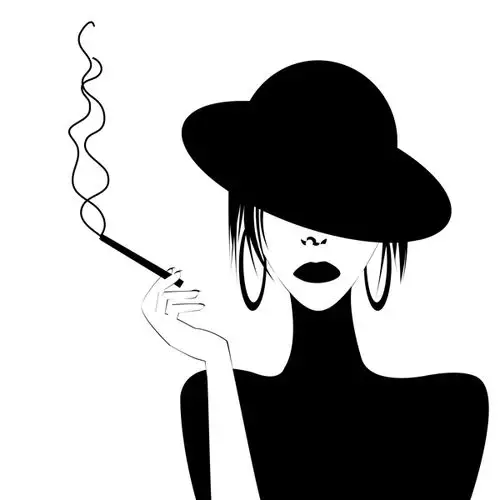 吸烟,头像,女人,性感,抽象