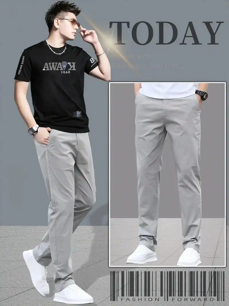 男士罗蒙夏季新款薄款休闲裤