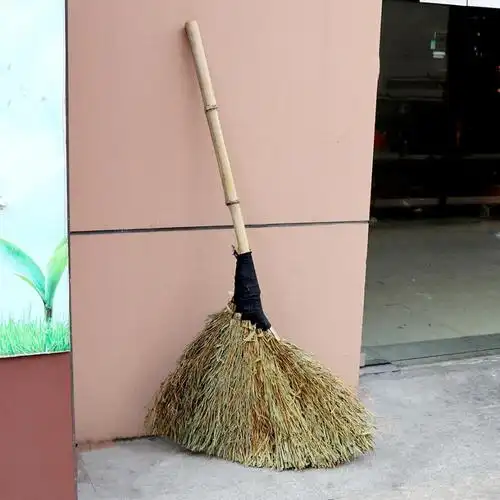 大扫帚大竹扫把物业清洁环卫扫工手工金枝工地加宽无叶黑皮苕帚