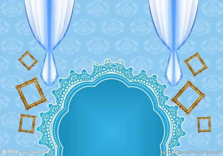 婚礼蓝色背景设计图__图片素材_其他_设计图库_昵图网nipic.com