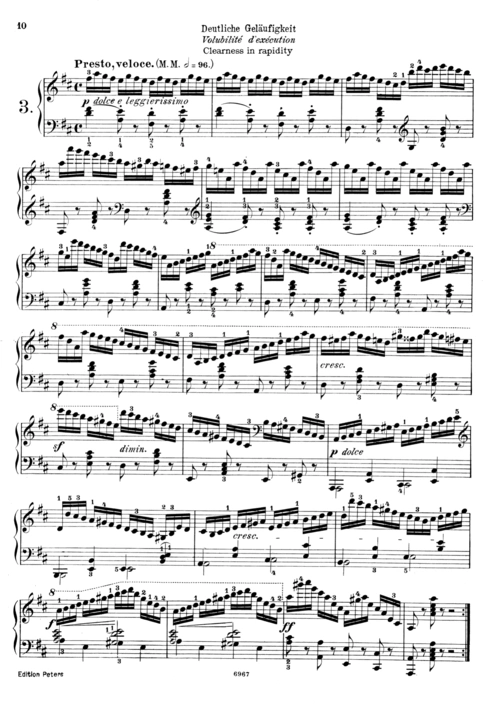 车尔尼 op.740 no.3 第三首 钢琴练习曲