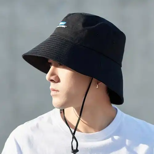 夏季男士渔夫帽大帽檐遮阳帽潮牌帽子夏天防晒帽子