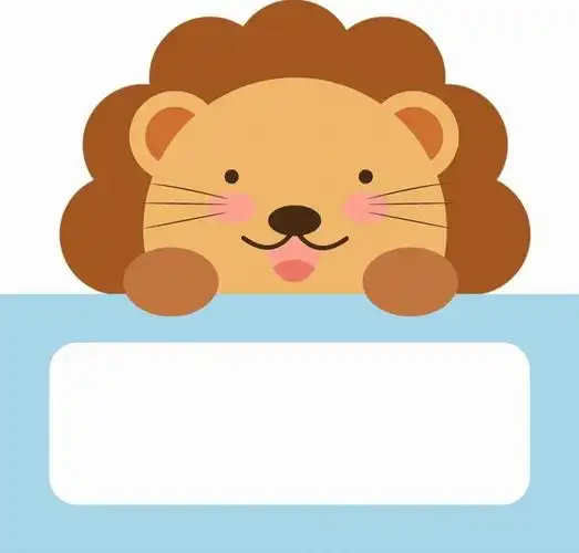 无图标签底框和素材图片可随意组合,打印后写好名字或印好