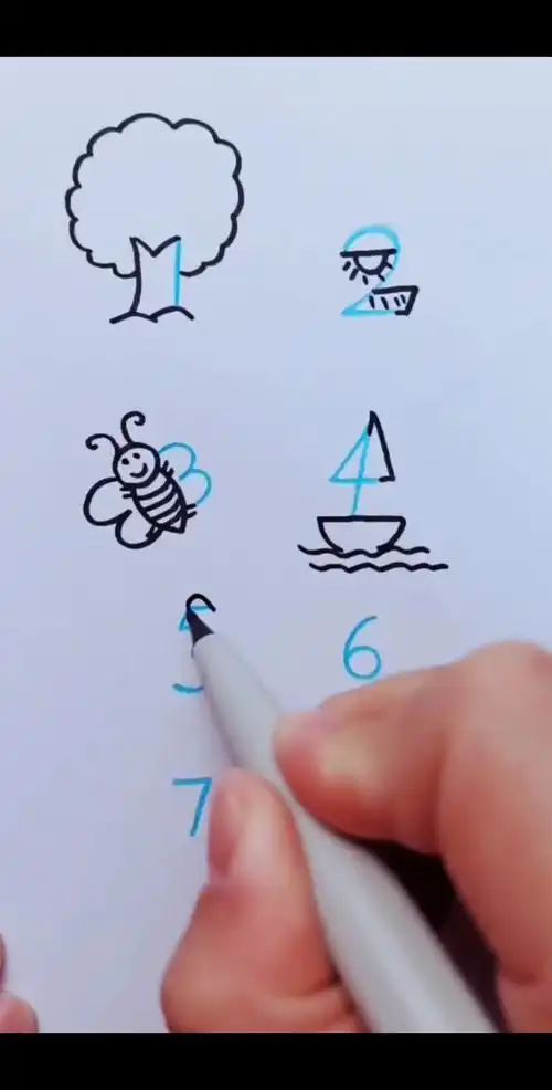 创意数字画#教孩子画画