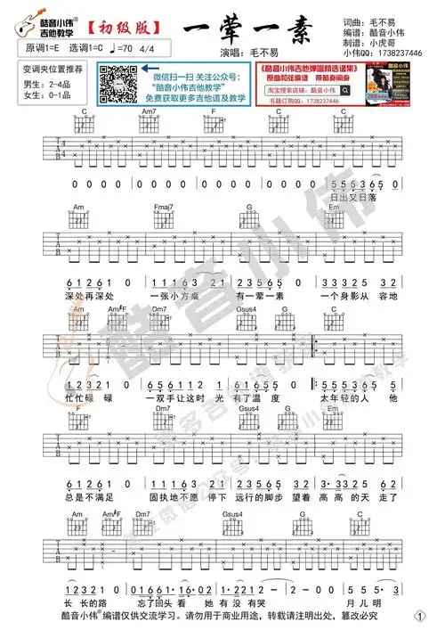 处处吻杨千嬅吉他谱发布酷音小伟吉他教学