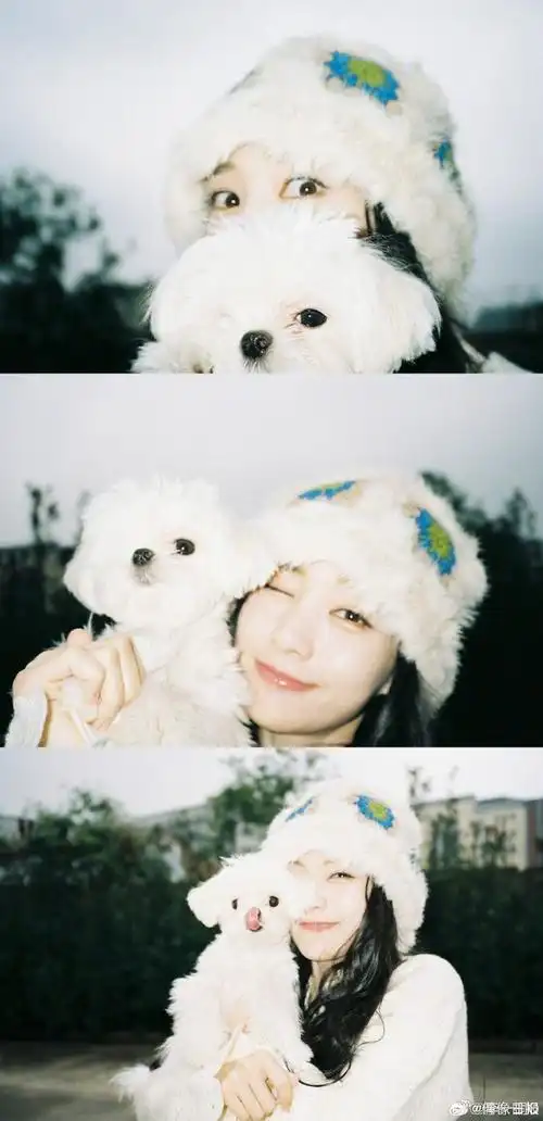 李一桐毛绒醒狮帽##李一桐胶卷风随拍