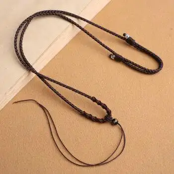 京营转运结吊坠绳子手工编织玉坠玉佩挂绳项链绳挂件可调节红绳 龙鳞