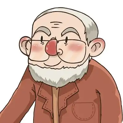 卡通老人头像 可爱老人png 素材老人头像元素