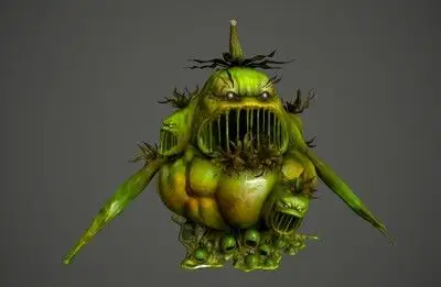 次世代 邪恶 植物精 番茄怪 简模 2k贴图 血潭怪物 monster