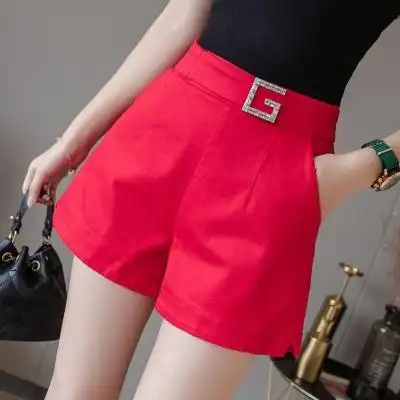 女士红色短裤夏价格