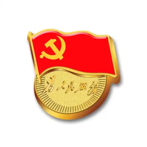 标准型党徽为人民服务磁铁式磁扣大号团徽党员胸章徽章新版别针式金属