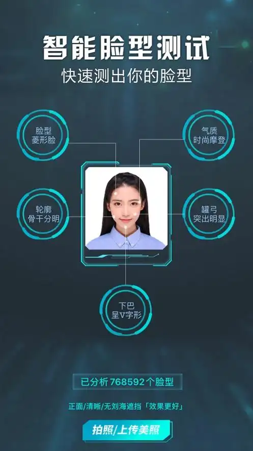 脸型测试-测脸型配发型小助手应用描述 脸型测试是一款脸型识别软件