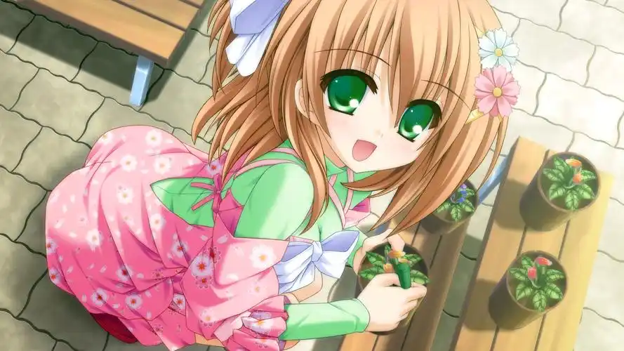 动漫可爱美少女宽屏桌面壁纸