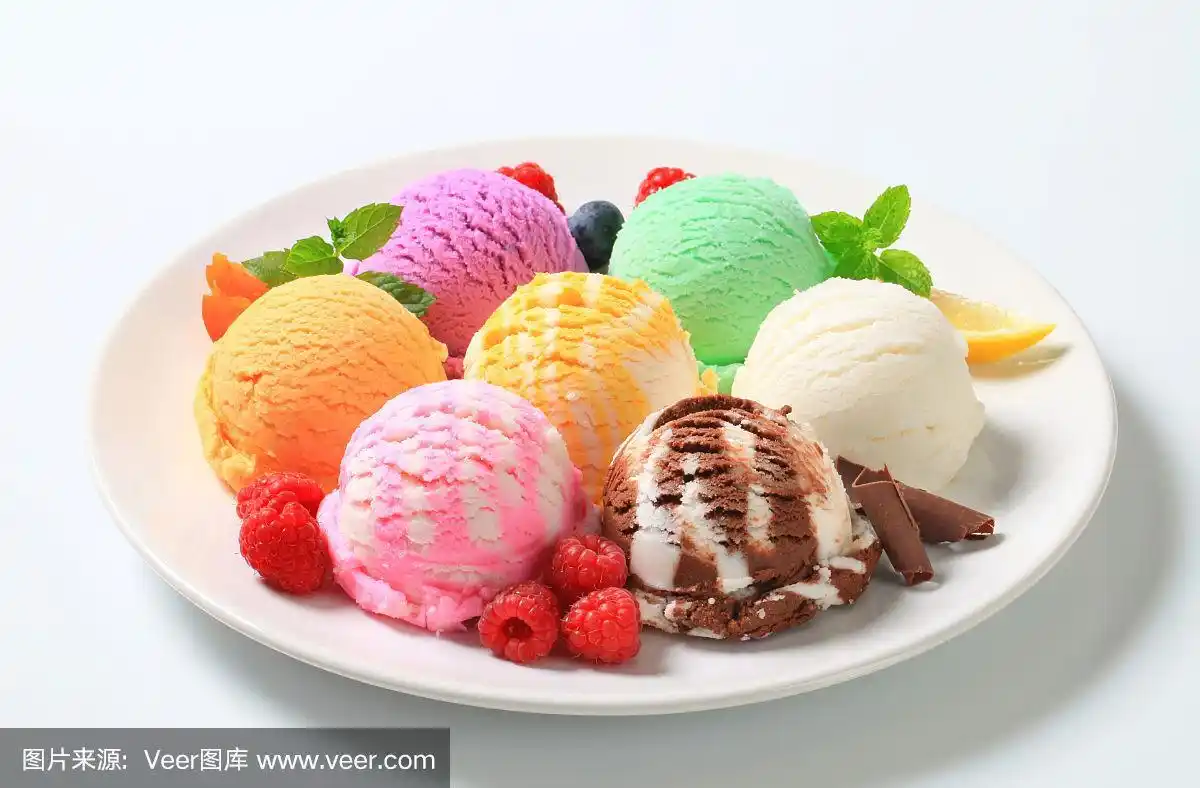 各种各样的冰淇淋
