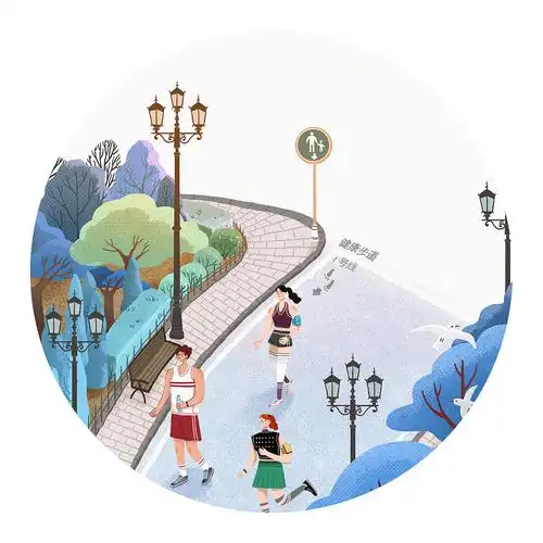 与鱼yuyu商业插画12时辰运动长图