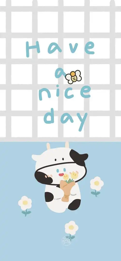 萌萌哒治愈小奶牛壁纸