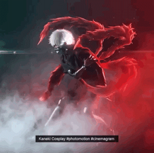 网友cosplay的《东京喰种》金木研,酷炫到上天 - 搞笑动态图 - 查字典