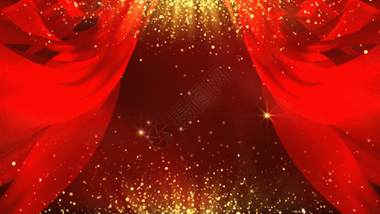 led舞台素材大气红绸舞台晚会背景gif高清图片