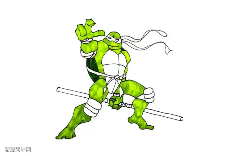 忍者神龟简笔画画法步骤