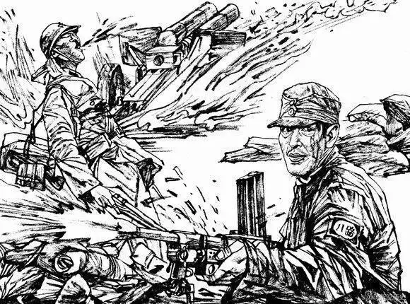 打仗小人简笔画