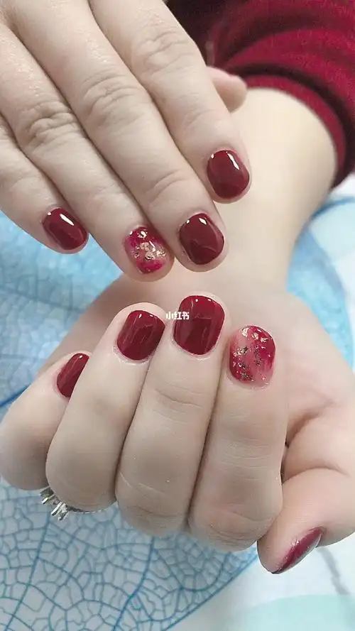 网红美甲抖音同款红色美甲