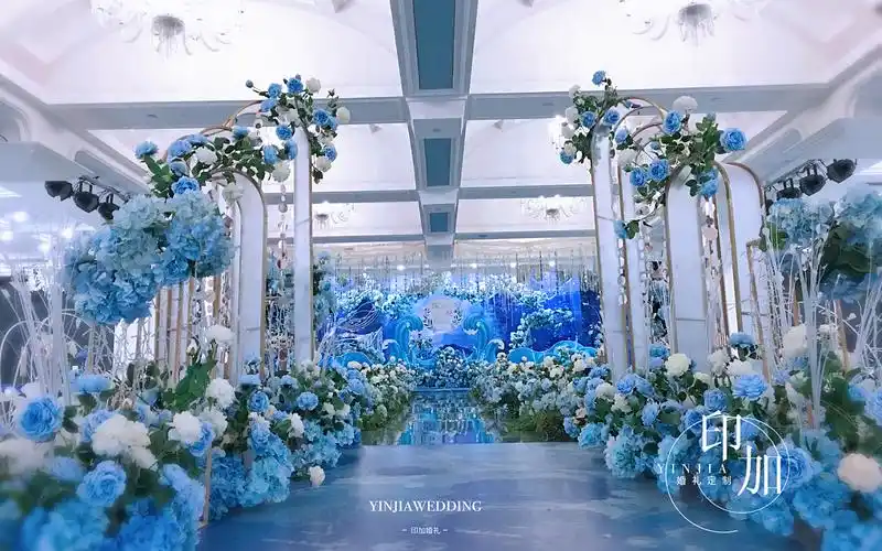 小型海洋风浅蓝色婚礼