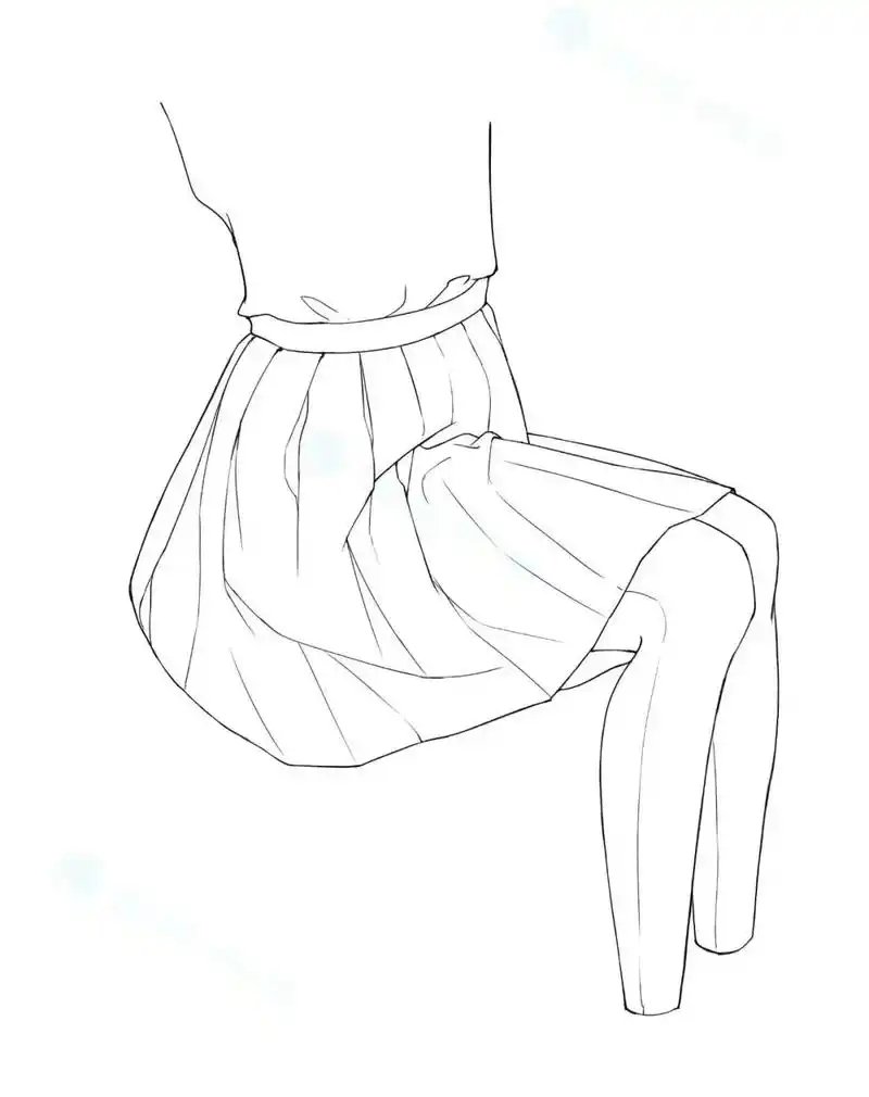 「图文教程」jk控必看!百褶裙怎么画