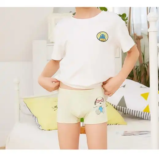 y儿童内裤男童a类纯棉平角裤中大童卡通四角裤小男孩短裤宝宝底裤鸟之