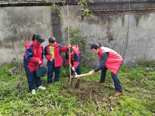 "建绿色校园,树绿色理想"——修山小学3.12植树节活动