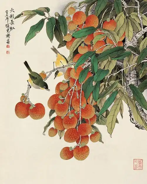 张克齐----工笔花鸟作品