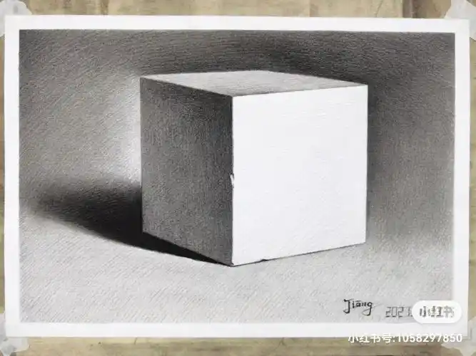 擦 塑造 调整#画画  #绘画  #素描  #零基础素描  #几何体  #正方体