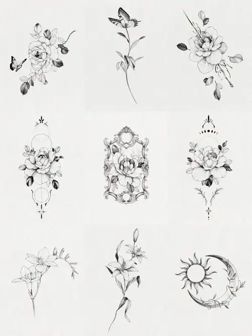 小清新纹身手稿