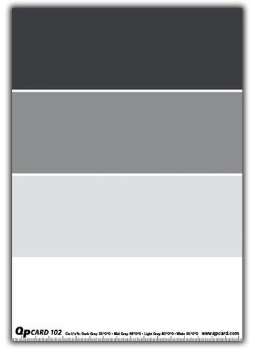 瑞典qpcard102酷比卡4色涂料色卡灰卡专业摄影白平衡颜色校正