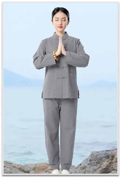 居士服女打坐服佛教衣服弘通专注品质/禅修服 居士打坐佛系夏季中国风