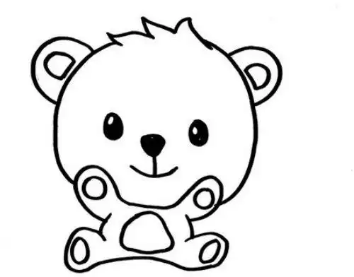 彩色卡通小熊简笔画怎么画可爱又简单小熊简笔画教学