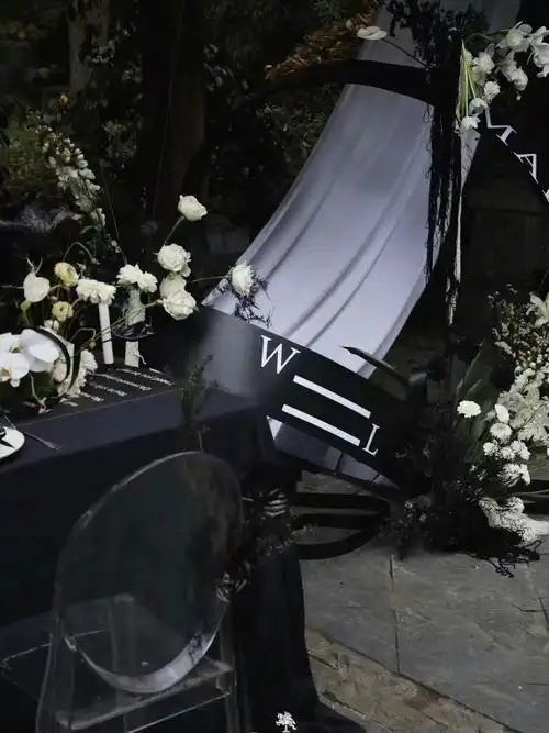 黑色婚礼有质感的婚礼